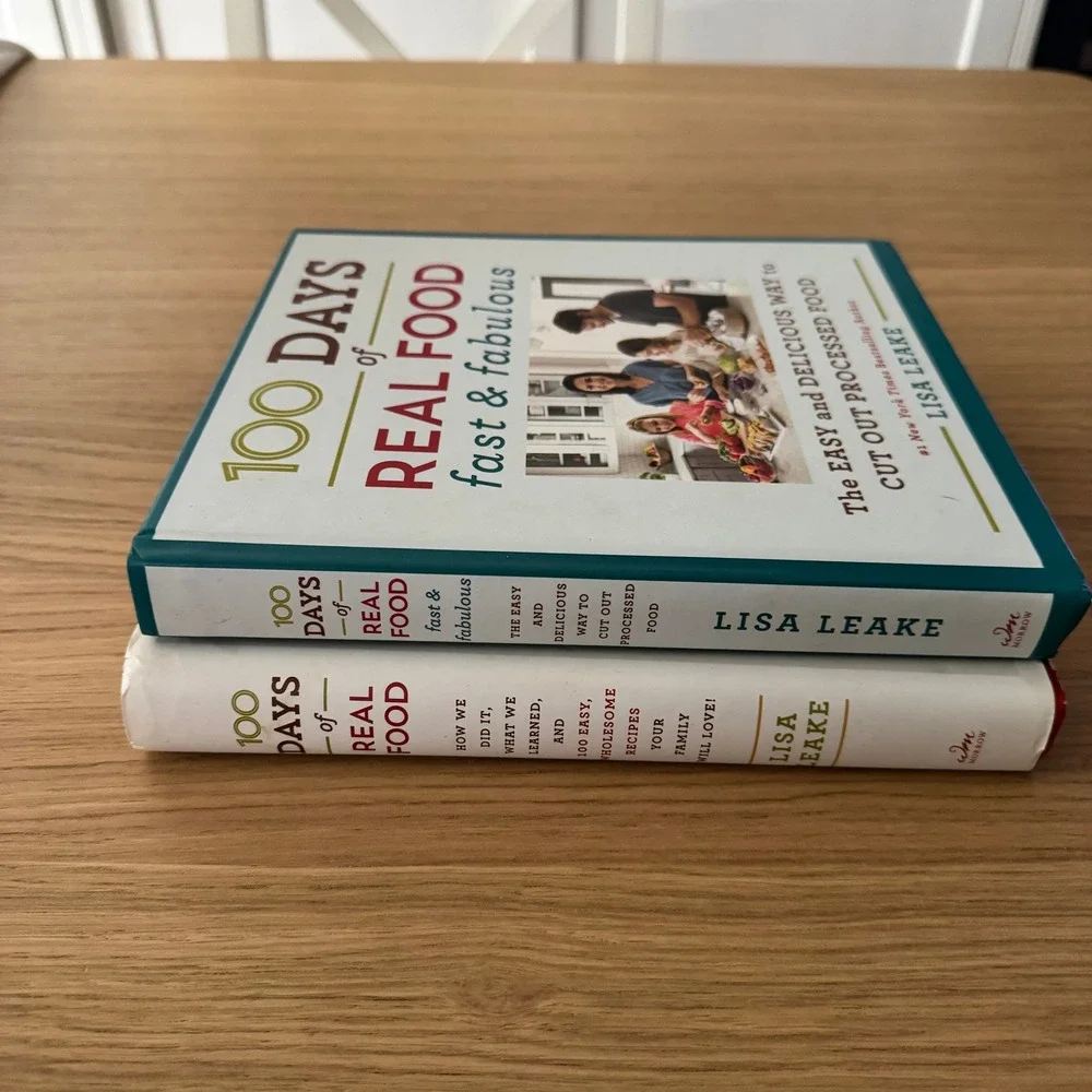 Lisa Leake Cookbook Set 100 Days of Real Food & Fast Fabulous Healthy Recipes